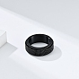Mesh Chains Titanium Steel Rotating Finger Ring, Fidget Spinner Ring for Calming Worry Meditation