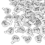 Pendentifs en alliage en forme de cœur de style tibétain pour la fête des pères, avec le mot papa, sans cadmium et sans plomb