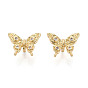 Латунные микро проложить кубического циркония бусы, бабочка