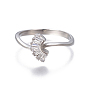 304 bagues en acier inoxydable, avec zircons, couleur inox