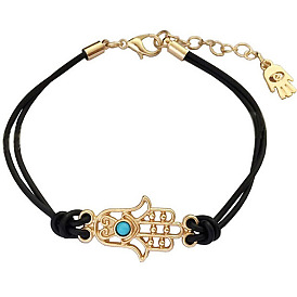 Alloy Eye of Fatima Palm Woven Bracelet - Fashionable Hand Jewelry