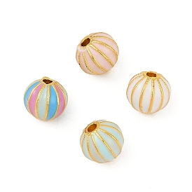 Латунь эмаль бисера, без кадмия, без никеля и без свинца, круглые, матовый золотой цвет