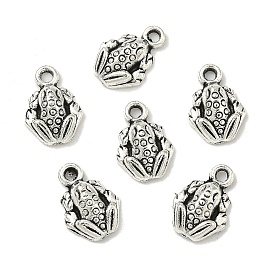 Тибетский стиль сплава лягушка прелести, 13x9x3 мм, отверстие : 1.5 мм