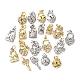 Латунные микропаве прозрачные подвески с фианитом, с целью перехода в кольце, стойки покрытие, долговечный, без свинца и без кадмия