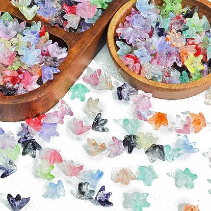 Прозрачные колпачки для бусин в стиле лэмпворк, цветок