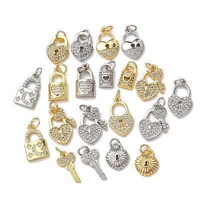 Латунные микропаве прозрачные подвески с фианитом, с целью перехода в кольце, стойки покрытие, долговечный, без свинца и без кадмия