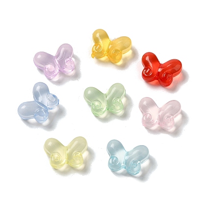 Transparent Acrylic Beads, Butterfly