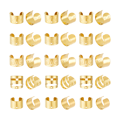 30шт 5 стиль 304 ушные манжеты из нержавеющей стали, с отверстием