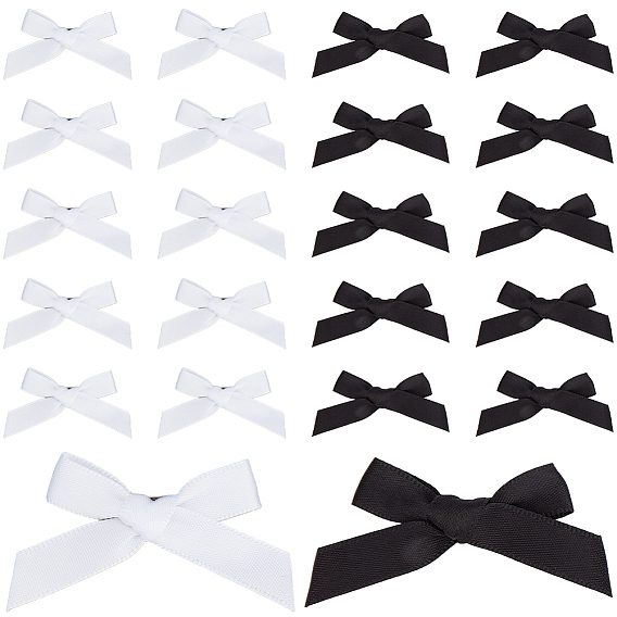 60шт. 2 цвета атласные броши, бантик с железными булавками для лацканов