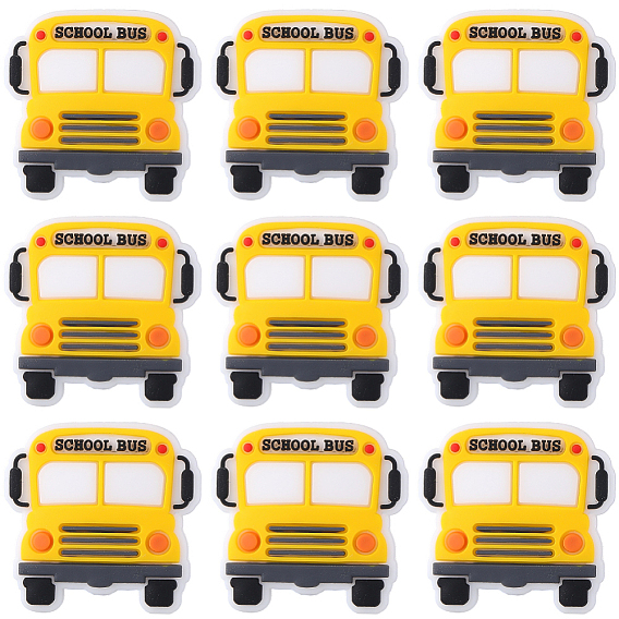 10шт. экологически чистые силиконовые бусины для школьного автобуса