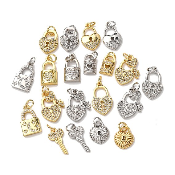 Латунные микропаве прозрачные подвески с фианитом, с целью перехода в кольце, стойки покрытие, долговечный, без свинца и без кадмия