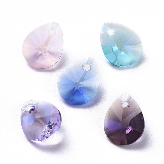 Стеклянные украшения из горного хрусталя, граненые, слеза