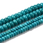 Chapelets de perles howlite naturelles , teint, rondelle