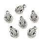 Тибетский стиль сплава лягушка прелести, 13x9x3 мм, отверстие : 1.5 мм