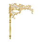 Iron Filigree Masquerade Mask with Handle, Half Face Mask for Halloween Costume Party