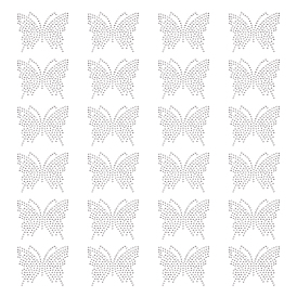 24 листы с блестками и стразами горячей фиксации, железо на заплатах, платье обувь украшения одежды, бабочка