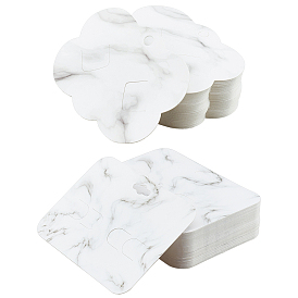 Cartes d'affichage de papier de modèle de texture de marbre de nbeads, cartes d'affichage de bijoux, rectangle et forme de nuage
