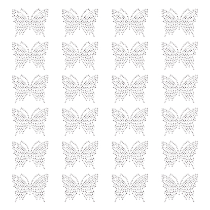 24 листы с блестками и стразами горячей фиксации, железо на заплатах, платье обувь украшения одежды, бабочка