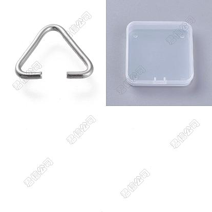 304 Stainless Steel Triangle Rings, Buckle Clasps, Fit for Top Drilled Beads, Webbing, Strapping Bags