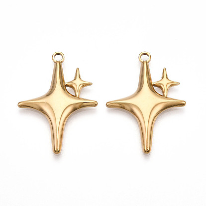 304 подвески из нержавеющей стали, ионное покрытие (ip), звезды прелести