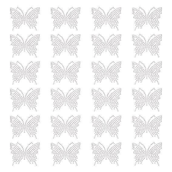 24 листы с блестками и стразами горячей фиксации, железо на заплатах, платье обувь украшения одежды, бабочка