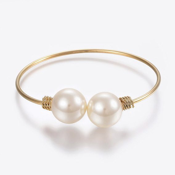 304 bracelets en acier inoxydable, avec des perles acryliques