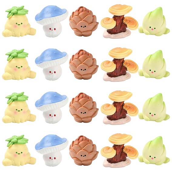 20 шт. 5 стили мини-моделирование смолы, для кукольных аксессуаров, притворяющихся опорными украшениями