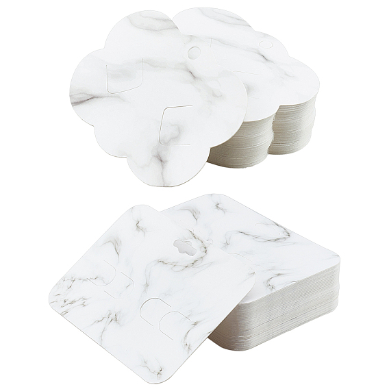 Marble Texture Pattern Paper Display Cards, Jewelry Display Cards, Rectangle & Cloud Shape