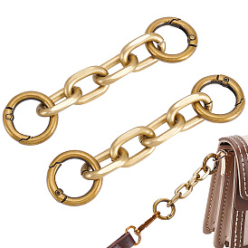 Алюминиевый удлинитель ремня для сумки с поперечными звеньями цепи, с пружинными кольцами ворот, аксессуары для замены ремня сумки