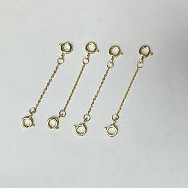 925 cadena tipo cable de plata esterlina, con anillos de puerta de resorte