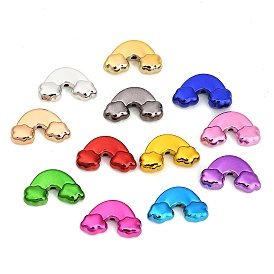 UV Plating Acrylic Beads, Rainbow with Cloud