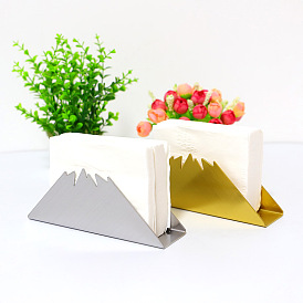 Nordic stainless steel vertical paper towel holder golden triangle cafe hotel table metal napkin holder paper towel holder