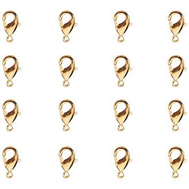 Карабин-лобстеры, латунные, без никеля , 10x5x3 мм, отверстие : 1 мм