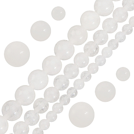 3 нити 3 стили нити из натурального белого нефрита с круглыми бусинами