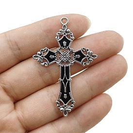 Tibetan Style Alloy Pendants, Cross Charms