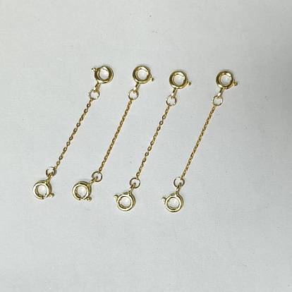 925 cadena tipo cable de plata esterlina, con anillos de puerta de resorte