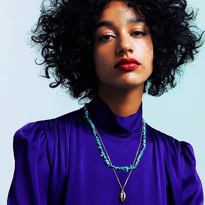 Minimalist Double-layered Turquoise Necklace for Fashionable Women