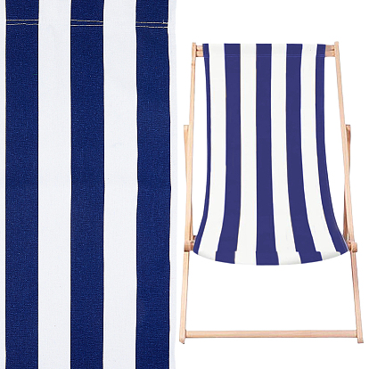 2Pcs Stripe Pattern Chair Canvas Cloth, Beach Chair Cloth Replacement Supplies