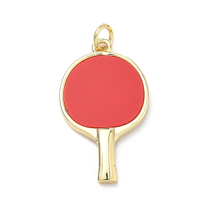Спортивные латунные подвески из смолы, ракетки для настольного тенниса, долговечный, стойки покрытие, без свинца и без кадмия