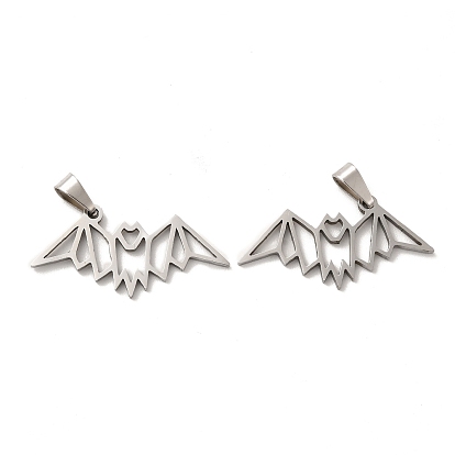 201 Stainless Steel Pendants, Bat Charm