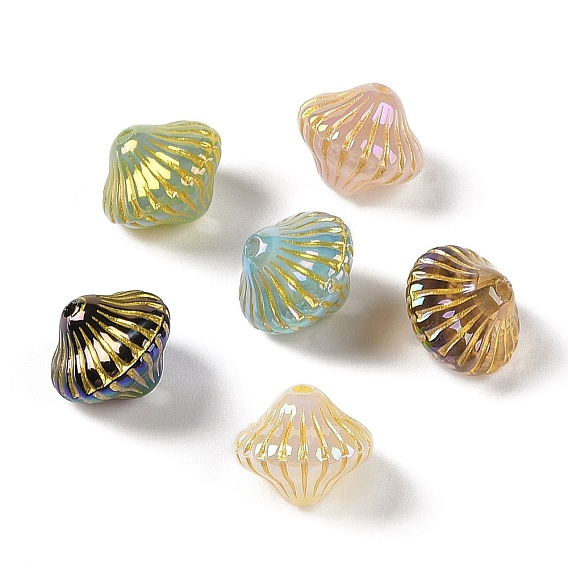 Непрозрачные акриловые бусины, двухконусные