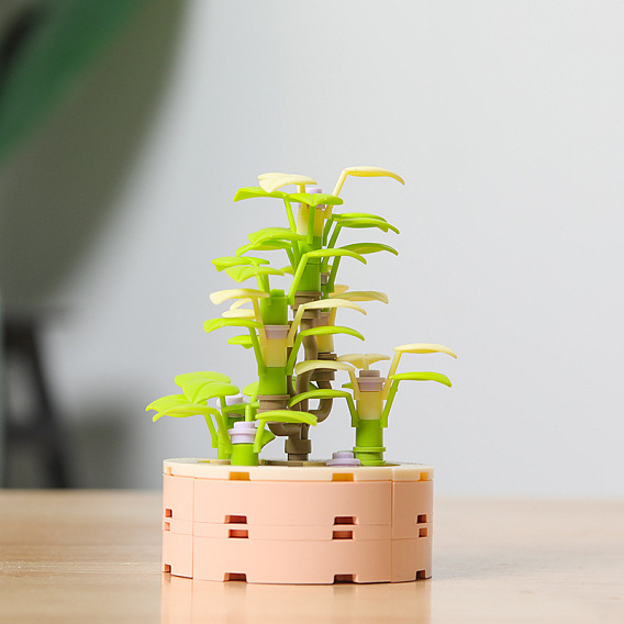 Пластиковые сочные цветы завод строительные блоки diy набор игрушек, суккуленты бонсай модель, для декора дома в подарок