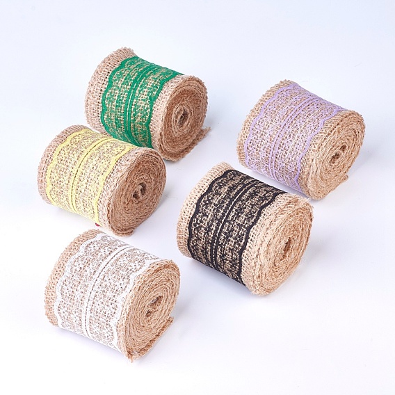 Sackleinenband, hessisches Band, Juteband, mit Spitze, für Schmuck machen