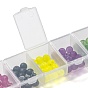 Plastic Bead Containers, Flip Top Bead Storage, Jewelry Box for Nail Art Decoration, 15.5x20x3.5cm