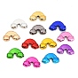 UV Plating Acrylic Beads, Rainbow with Cloud