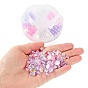 Eco-Friendly Transparent Acrylic Beads, Heart & Round, Dyed, AB Color