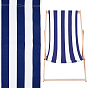 2 Pièces de tissu en toile à rayures pour chaise, fournitures de remplacement de tissu de chaise de plage