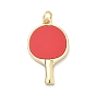Спортивные латунные подвески из смолы, ракетки для настольного тенниса, долговечный, стойки покрытие, без свинца и без кадмия