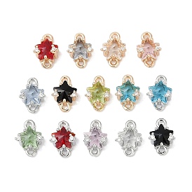 Латунь стекло кулоны, звезды прелести, с латунной фурнитурой 