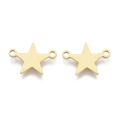201 Stainless Steel Links Connectors, Laser Cut, Star